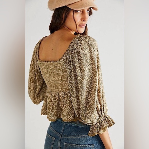 NEW Free People Brittnee Printed Top - Picture 2 of 12